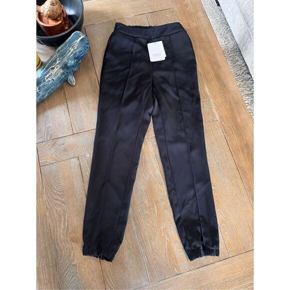 NWT Geraldine Lustgarten Black Dress Pant Joggers Size 2 - Picture 7 of 11